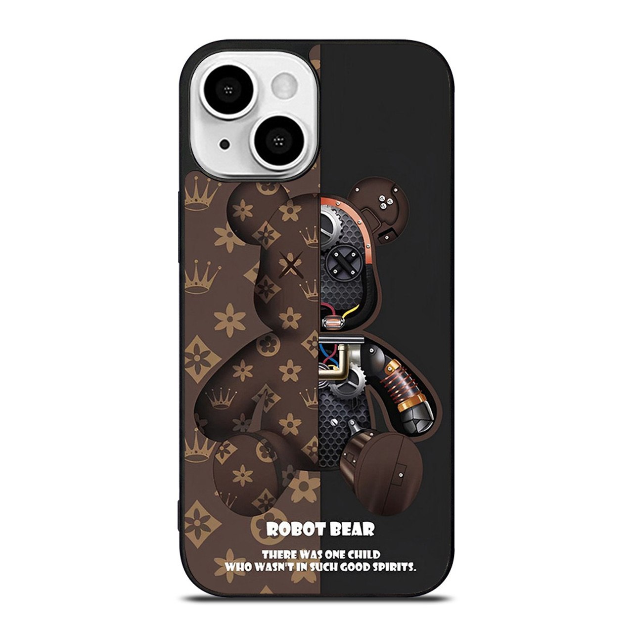 【美品】iPhone13mini BEAR BRICK KAWS ROBOT BROWN iPhone 13 Mini Case Cover